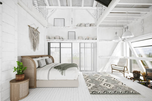 White bedroom interior | Design Waterville